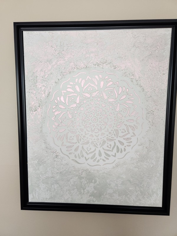 Original Texture Mandala Canvas Art 2 Pieces 16x20 Inch Framed gallery