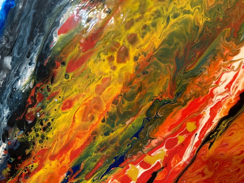 Multi-Color Abstract Acrylic painting ORIGINAL Art by artist gallery