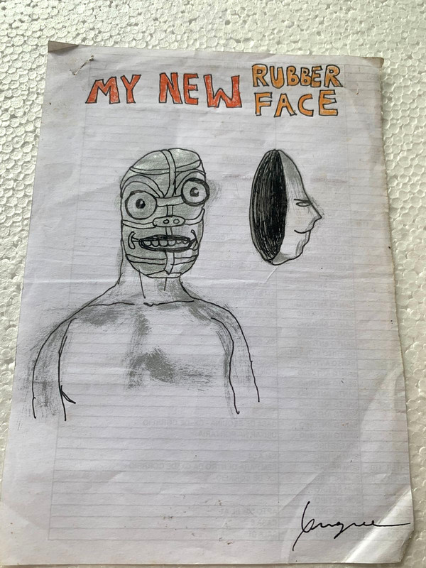 ORIGINAL OUTSIDER – New Rubber Face – GUGUE (brazilian) Archive Piece