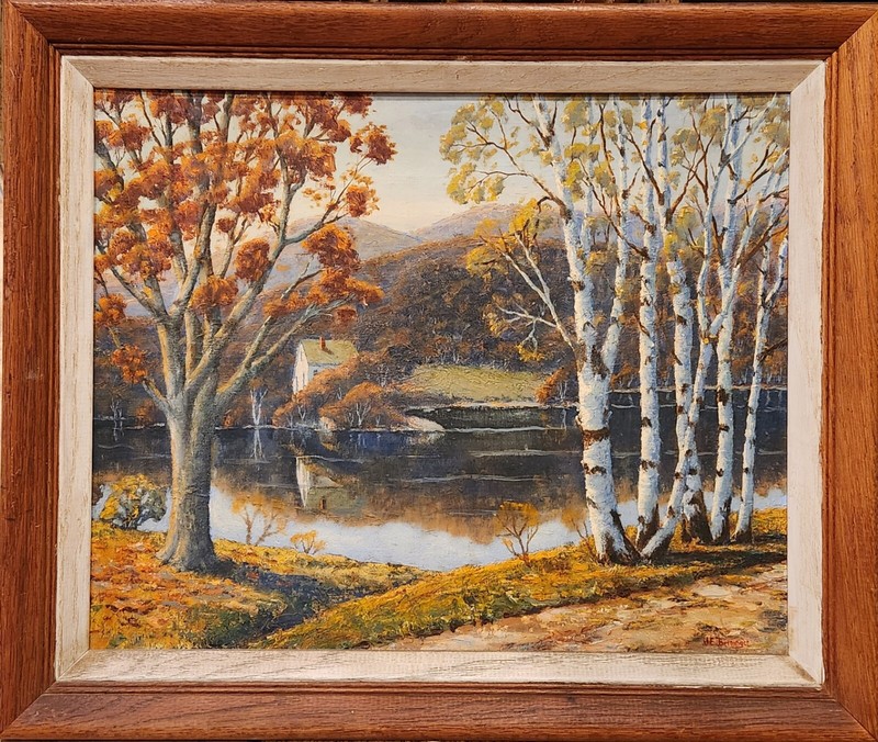 John E. Berninger (1886 – 1981) – Oil Painting – Pennsylvania Autumn Landscape