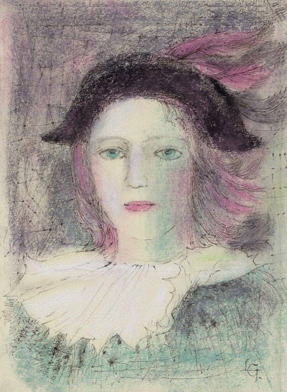 «Pierrot» Watercolour, Ink, Pen