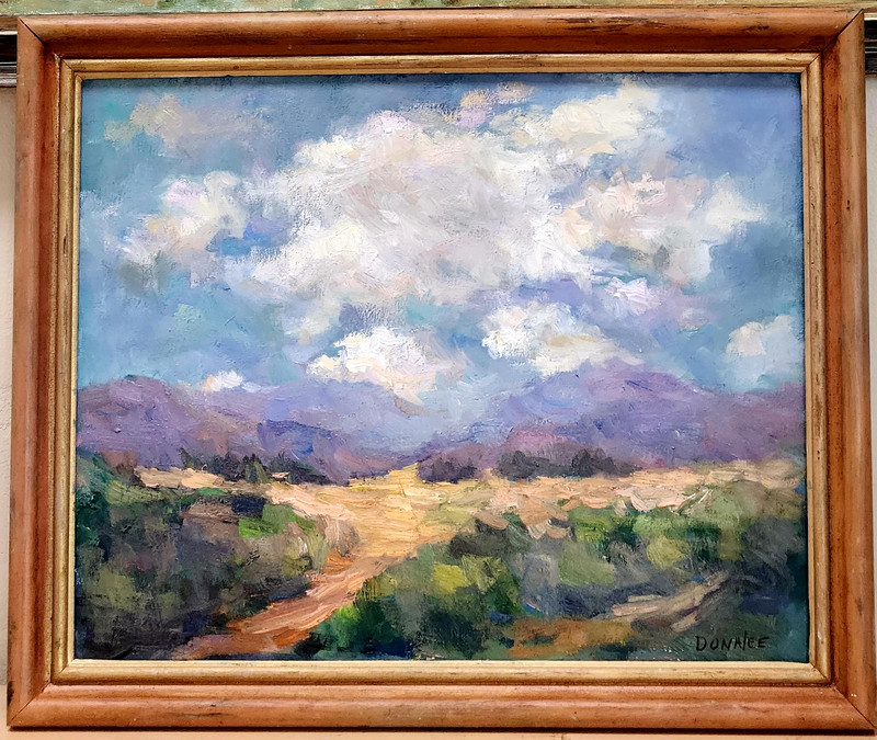 Oil Painting Landscape Thunderhead Clouds Mountains Original OOAK by Donalee gallery