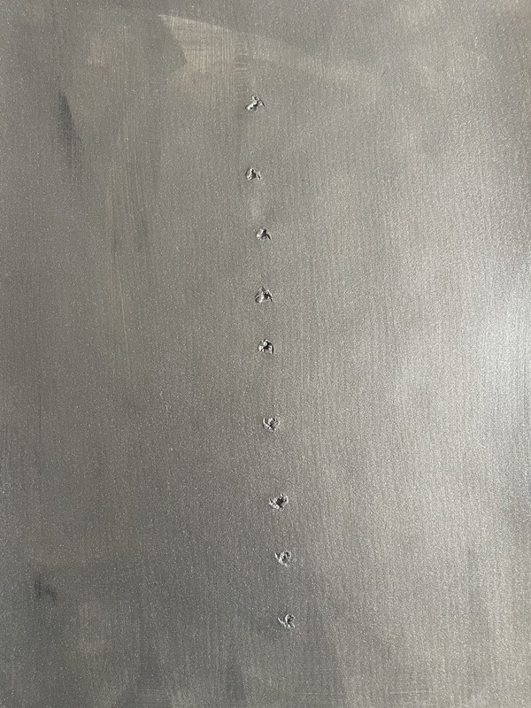 Lucio Fontana Original Painting on Paper Silver Modern Art Minimalist Italy F29 gallery