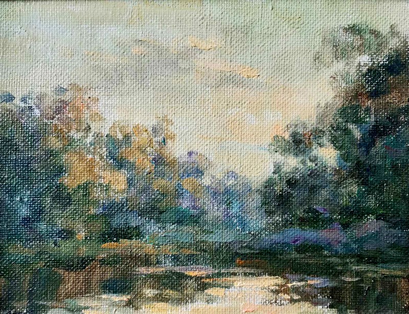 Oil Hand Painting Canvas Swamp Kovalenko I. Original Framed Wall nKoval88