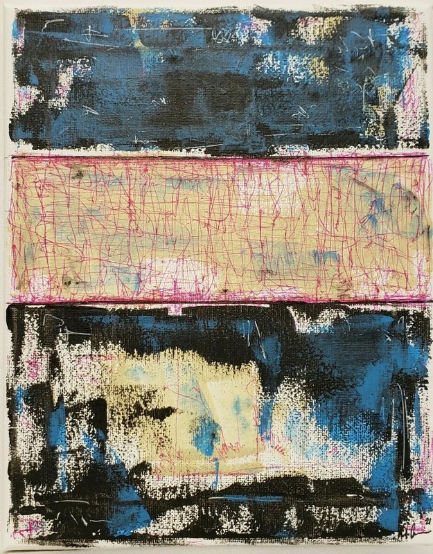 No.958 Original Abstract Modern Minimal Urban Textured Painting By K.A.Davis