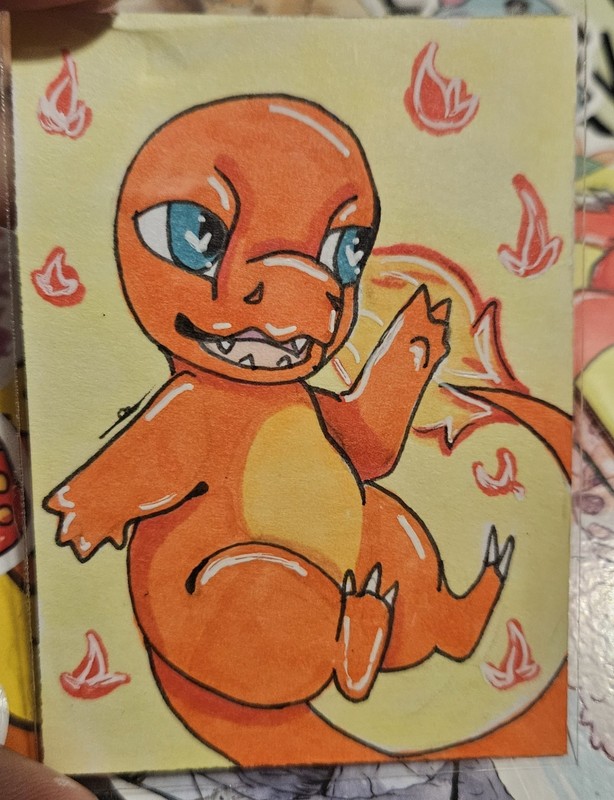 ACEO Charmander pokemon fire starter original art card