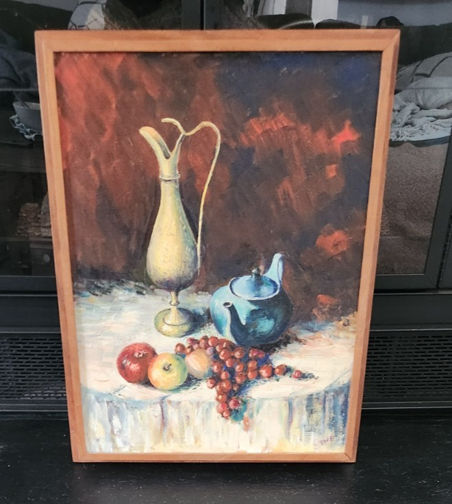 20th Century Still Life Oil Painting Framed and Signed