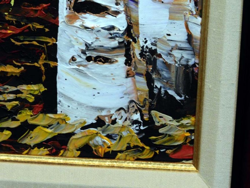 Maya Eventov"Fall Brillance Suite III"tree Oil Canvas Custom Framed ADL101012-06 gallery