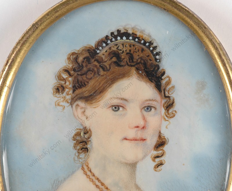 Johann Friedrich Hesse (1792-after 1855) "Portrait of a young woman", miniature gallery