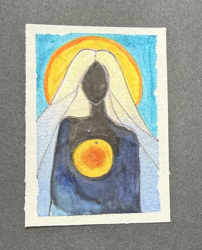 ACEO Original Abstract CELESTIAL SERIES by Veronica Lee/ beks_and _lo