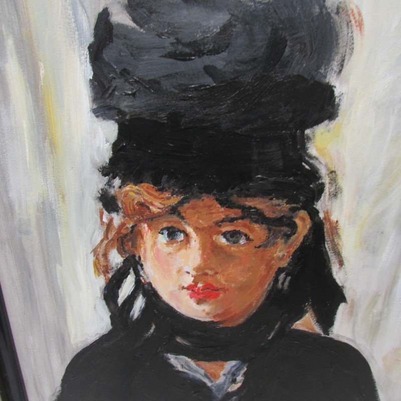 20th century oil painting of Manets bertha morisot signed