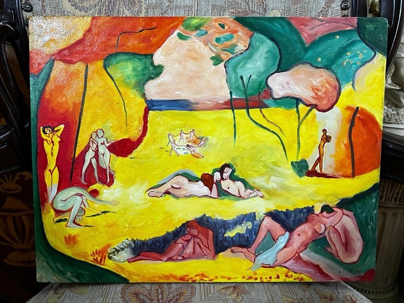 Henri Matisse – Amazing Oil Painting – Signed – Stamped – A1