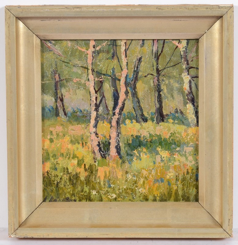 Anatoli Vaskevich (1936-2025) «Grove», Oil Painting, 1960s (m)