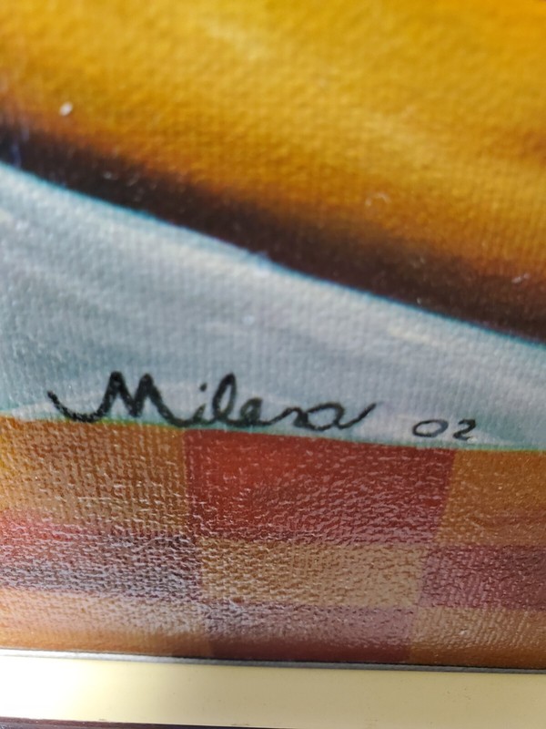 Nude Lady Playing Music Violin Keyboard Trumpet Painting Milena 02 Signed Framed gallery