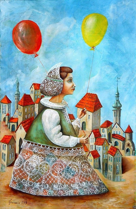 ORIGINAL Painting Oil canvas contemporary ART MODERN by Pronkin 2015 PRINCESS gallery