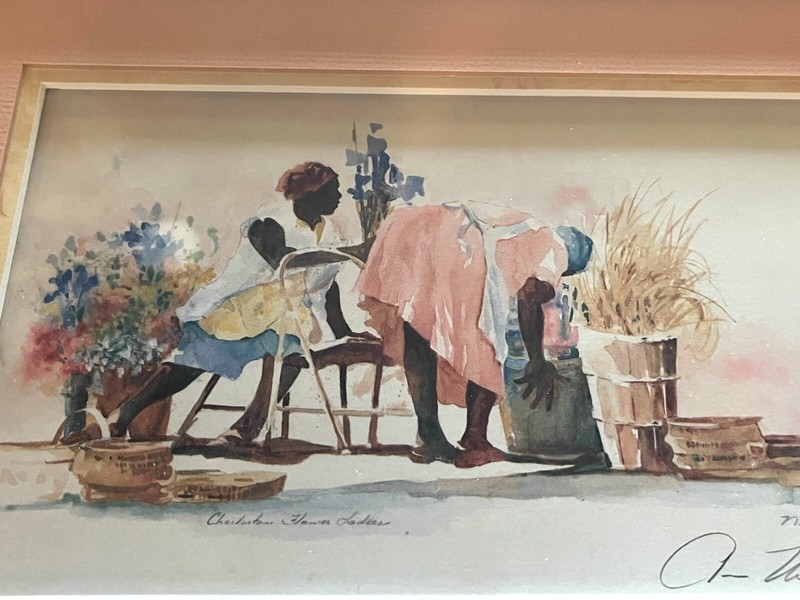 Charleston "Flower Ladies" Framed Print Artist Signed Ann Nicholls Williams gallery
