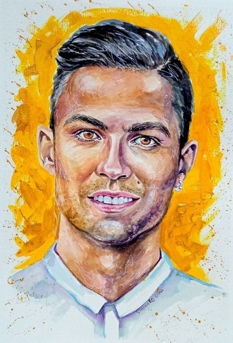 Cristiano Ronaldo Portrait – Original Contemporary Artwork, Painting for fans