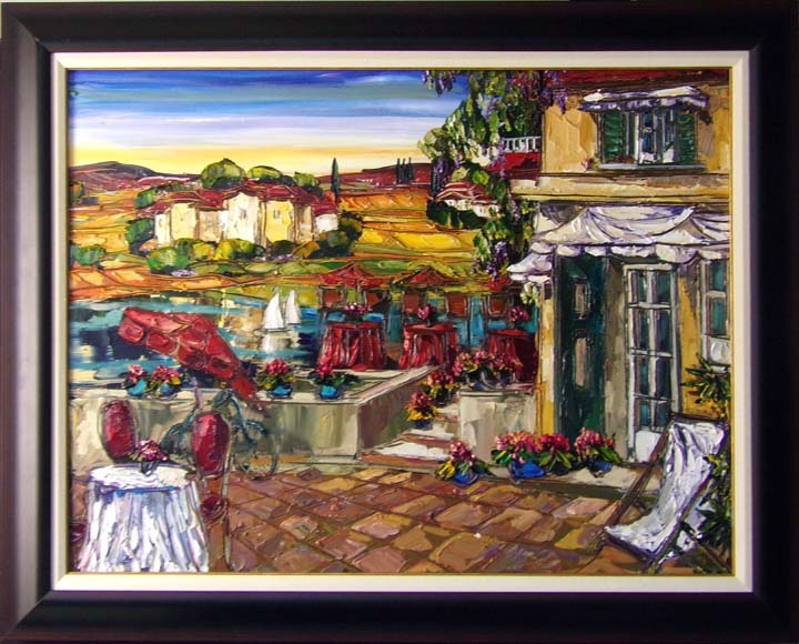 Maya Eventov Untitled Oil Canvas with beautiful Custom Frame ME121506-20
