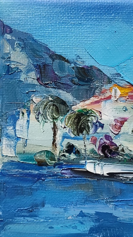 Original oil painting 10"x8" contemporary art, abstraction, yellow landscape art gallery