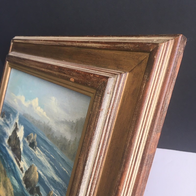 Vintage Fay Hoegerman Original Painting Signed and Framed 17" x 14" gallery