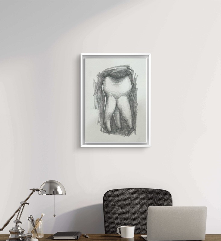 Original Charcoal Drawing Sketch Tooth 9x12 paper modern Wall Art Home decor new gallery