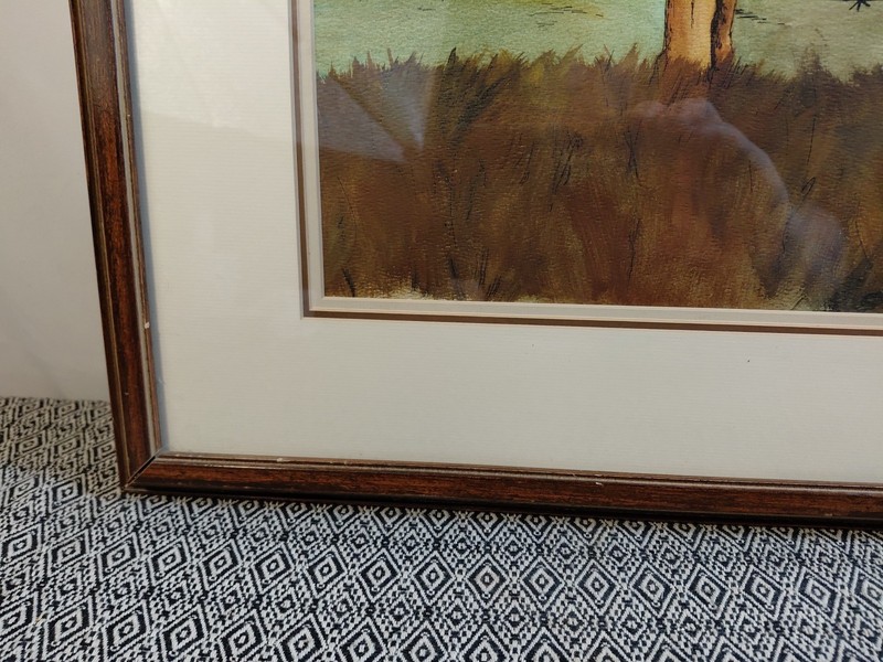 Woolley (1983) Native-Inspired Watercolor 30×25 Frame Gary R. Lucy Gallery gallery