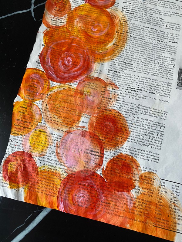 Dictionary Art Paining Original