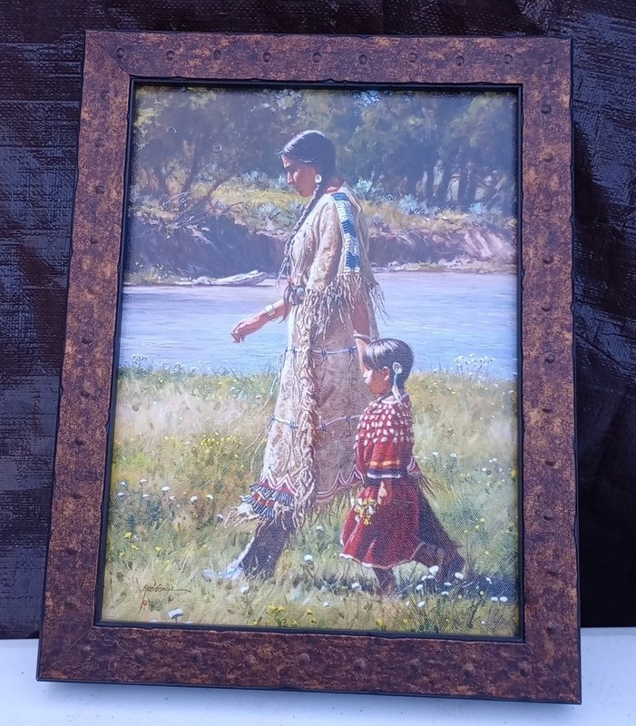 Art Framed~ Martin Grelles Artist ~11 Inches X 14 Inches On Canvas