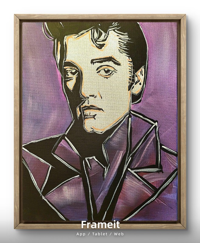 D Cook EXPRESSIONISM 14X11 Elvis ABSTRACT ORIGINAL ART MODERN HOME