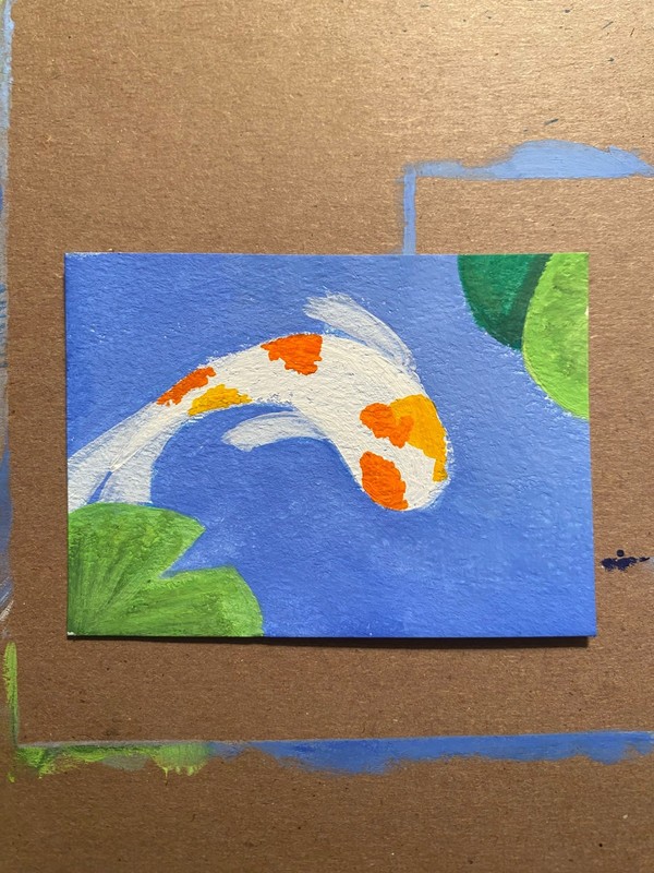 ACEO Original Koi Pond Series 2/4