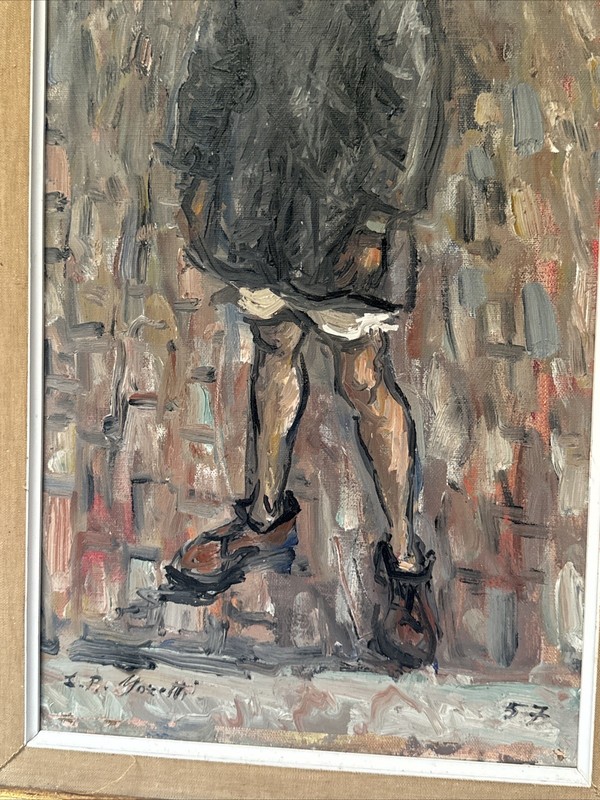 LUCIEN PHILIPPE MORETTI PAINTING MID CENTURY MODERNISM PORTRAIT IMPRESSIONIST gallery