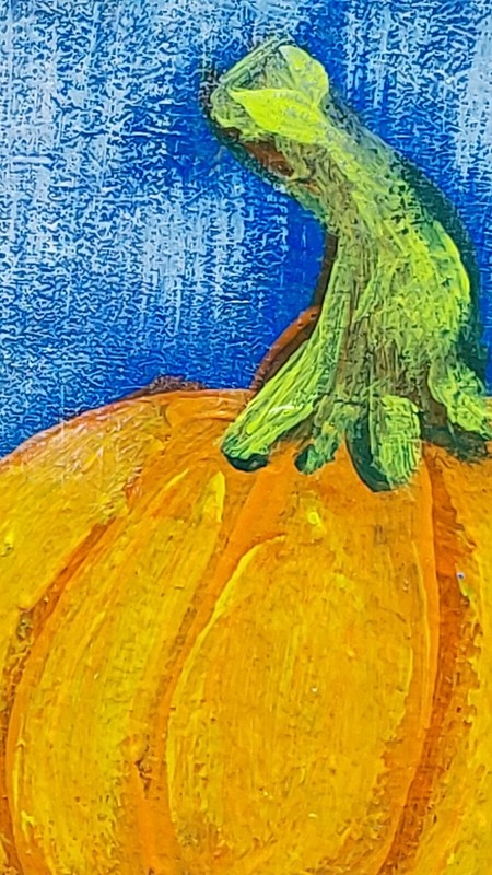ACEO Pumpkin 5 Original Collectible Postcard OOAK AVAILABLE COMBINED SHIPPING gallery