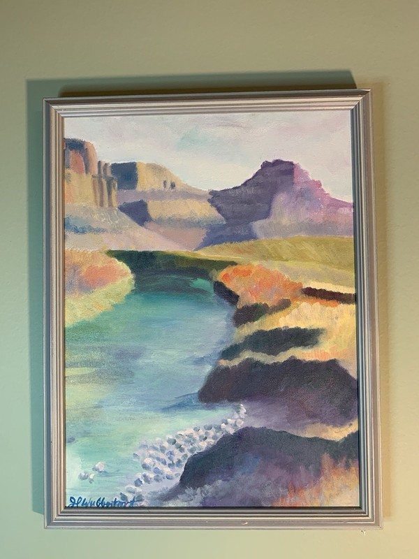 Original Painting Canvas Signed Wubbenhorst Southwest Grand Canyon Signed Framed