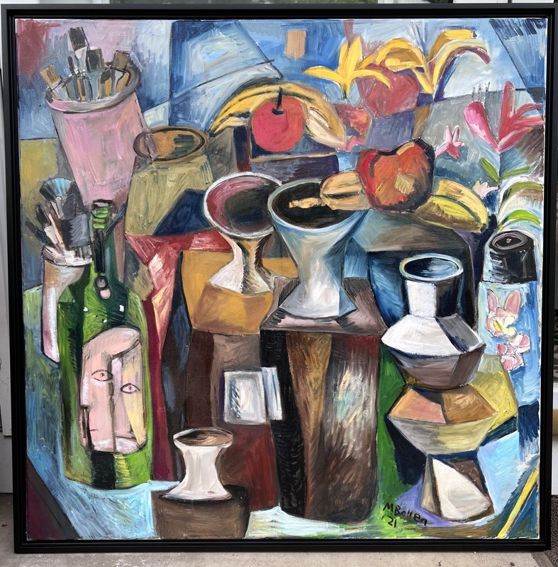 Table Top Landscape MBollen Tikkanen Prize Exhibited cubism still life vases