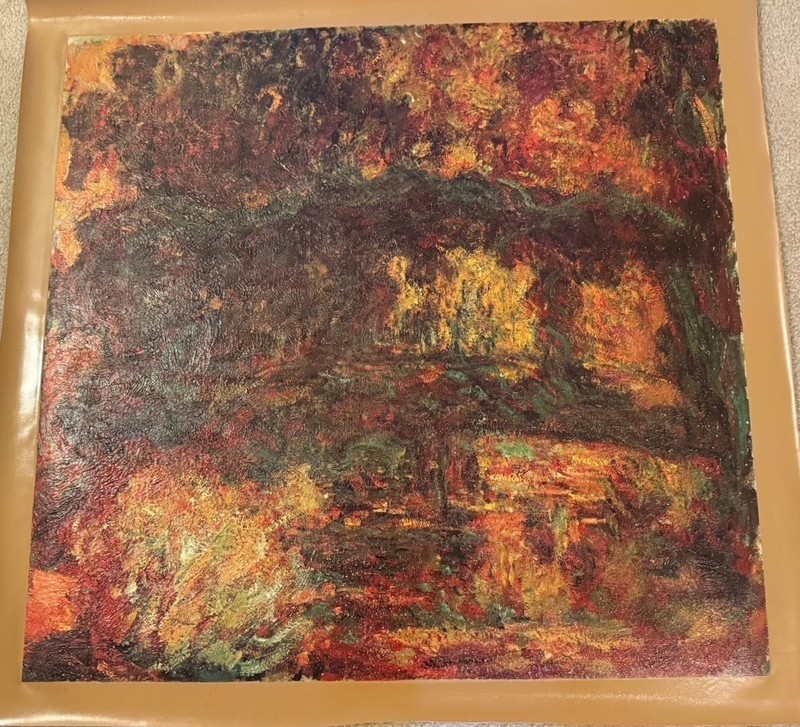 AUTHENTIC ARTAGRAPH OIL PAINTING «WATER LILIES/JAPANESE BRIDGE» BY CLAUDE MONET