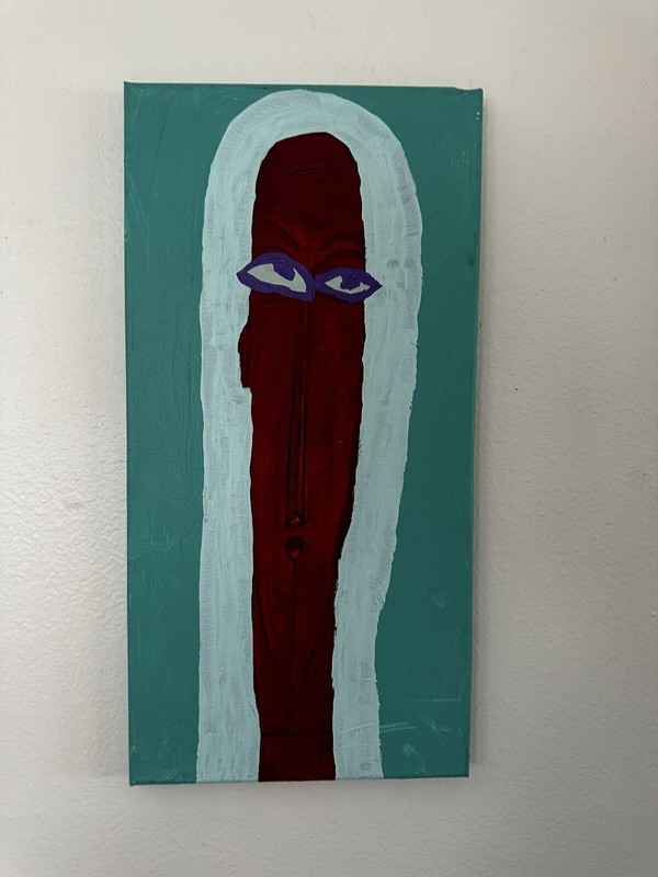 10×20 inch «Johnny Davis Abstract Acrylic on Canvas Painting – Original Artwork»