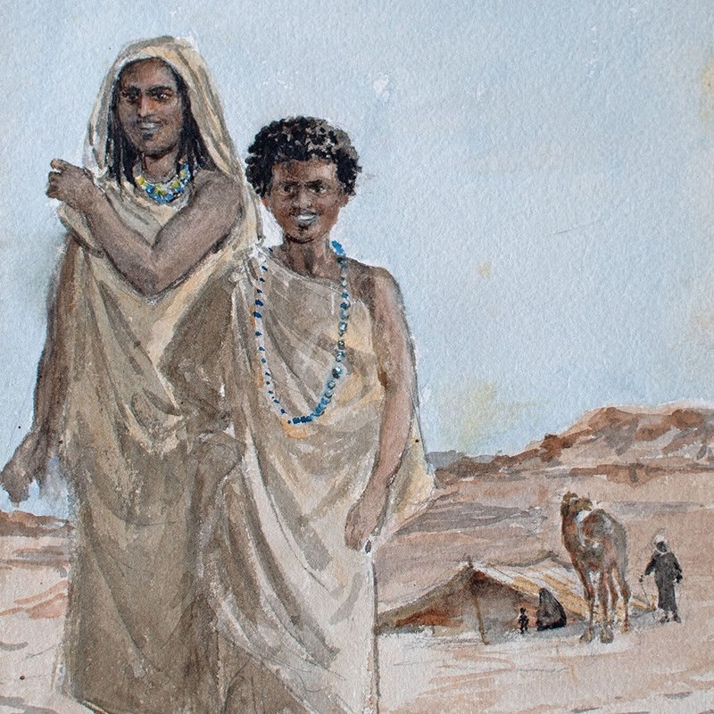 Watercolour Africa Desert Tradition Clothing Dromedary Unknown Mid 19th Century