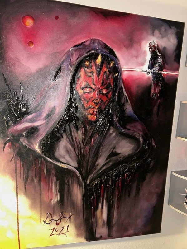 One of a kind Darth Maul oil painting! Size 5ftx5ft!