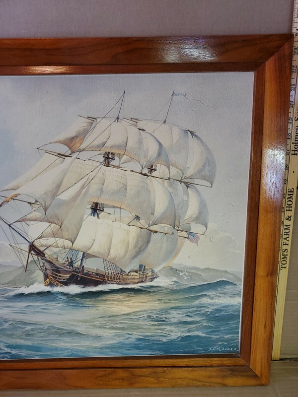 William Frederick Mitchell Naval / Merchant ship LITHO on CANVASS Framed #1 gallery