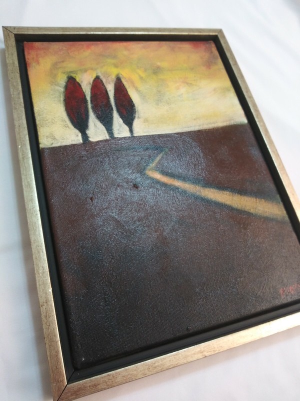 PATRICK St. GERMAIN 10x14 Framed Oil Painting of Trees Hand Painted Oil Original gallery