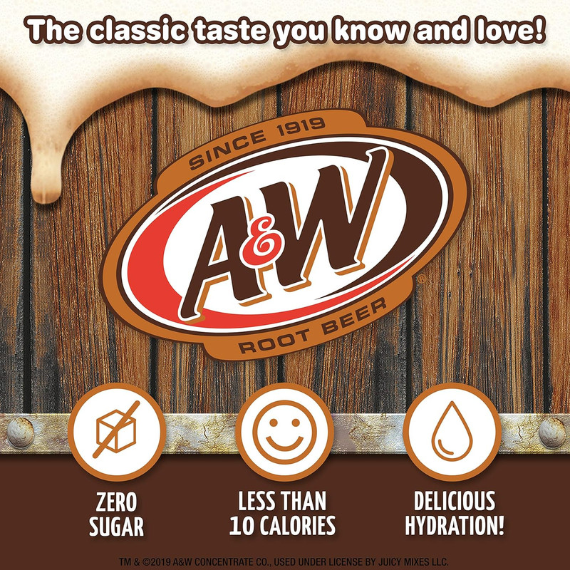 A&W, Root Beer – Powder Drink Mix - (12 Boxes, 72 Sticks) – Sugar Free & Delicio gallery