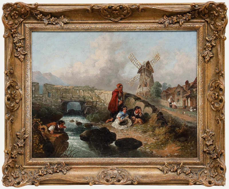 After Francis William Topham (1808-1877) – 19th Century Oil, The Wayfarers