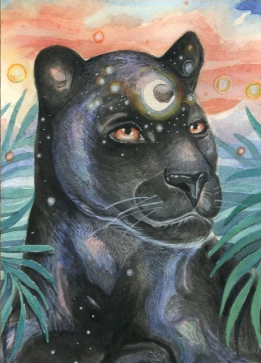 ACEO Black Panther – Hand-Embellished Limited Edition Print