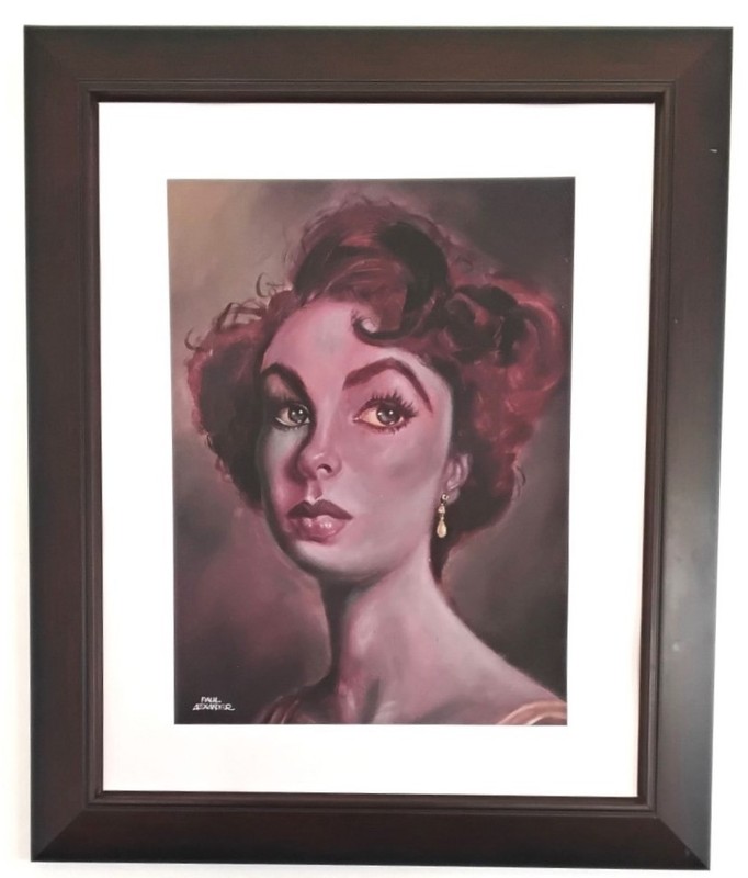 Elizabeth Taylor Original Acrylic Painting by Paul Alexander 12″x 16″