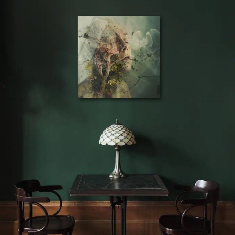 Acrylic Glass 3D Painting Ethereal Tree&Face Art UV Printed Modern Wall Decor gallery