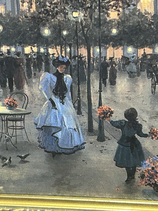 Artwork Is A Bustling Boulevard The Artist Christa Kieffer Signed 10 X 13 gallery