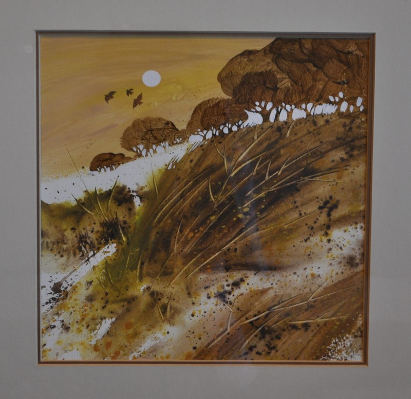 California Canyon Ridge Landscape – Golds Browns – Robert A Fleming
