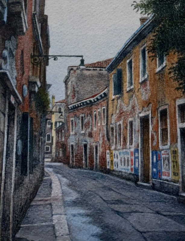 Original FREDERICK BROSEN 'Piscina Venier' VENICE Architecture Realism PAINTING gallery