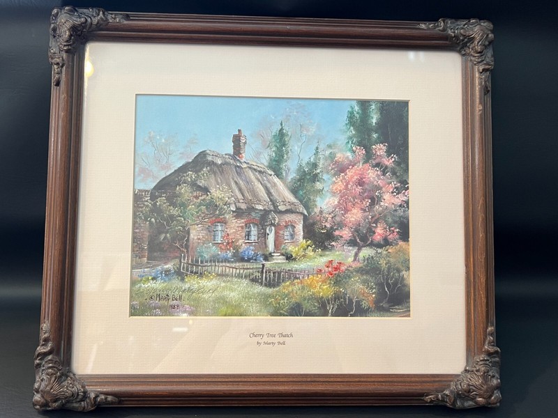 Marty Bell «Cherry Tree Thatch» Limited Edition Lithograph Print, COA, #32/2450