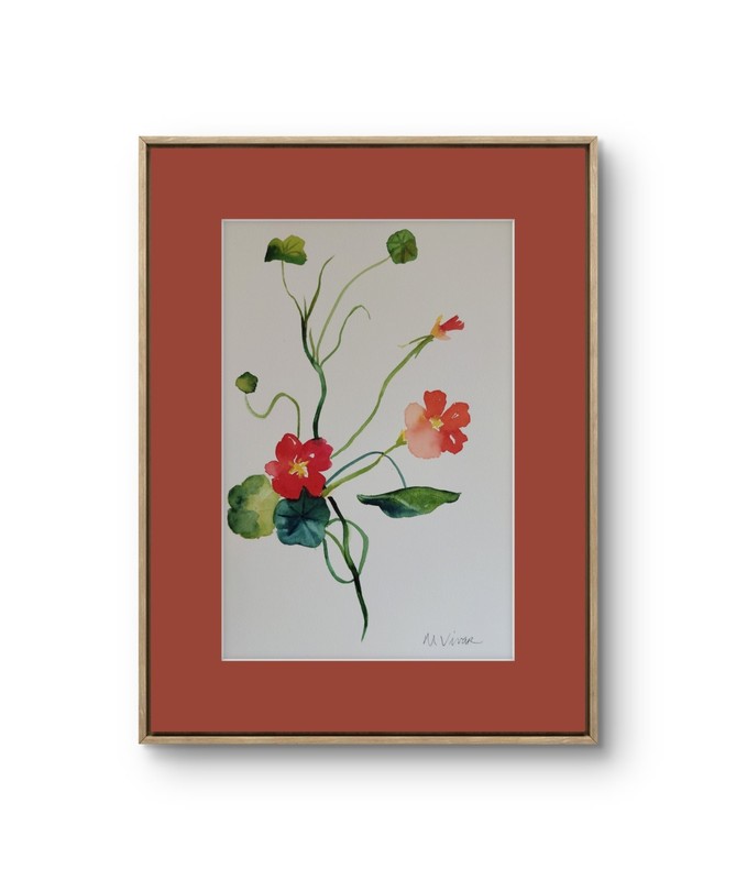 MONA VIVAR Original 12x9 Flower Botanical Impressionism Fine Art Painting gallery